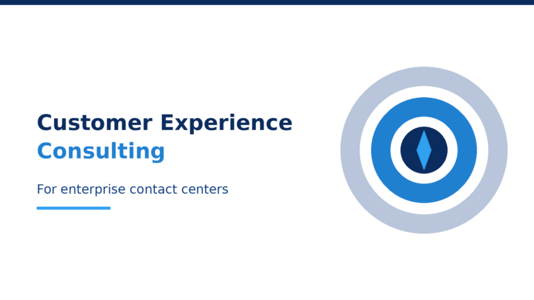 Concentric target icon beside the title Customer Experience Consulting for enterprise contact centers